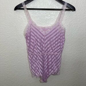 Vintage 80’s Lily of France Purple Romper Nighty Lingerie Size S